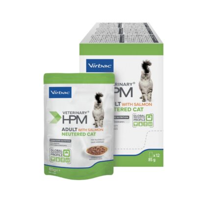 Virbac HPM Cat Adult Neutered with Salmon Wet 85gr