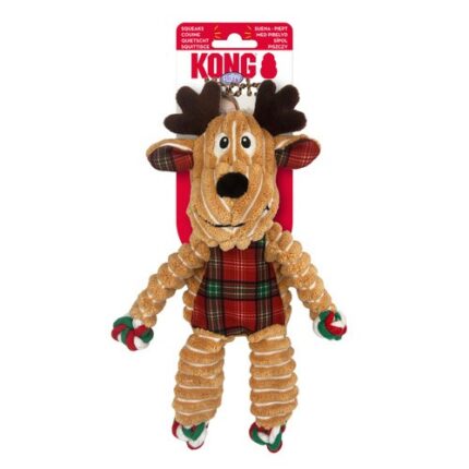 KONG HOLIDAY DOG FLOPPY KNOTS REINDEER S/M WEPET