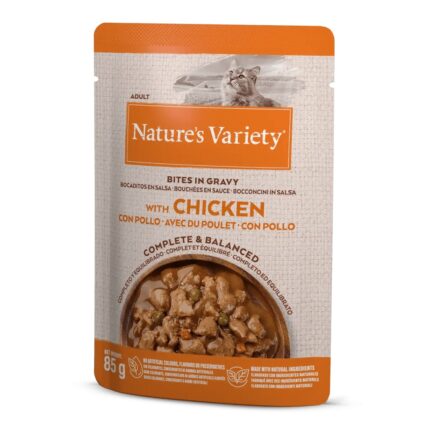 NATURE'S VARIETY WET CAT PEDAÇOS ENVOLVIDOS EM MOLHO COM FRANGO WEPET