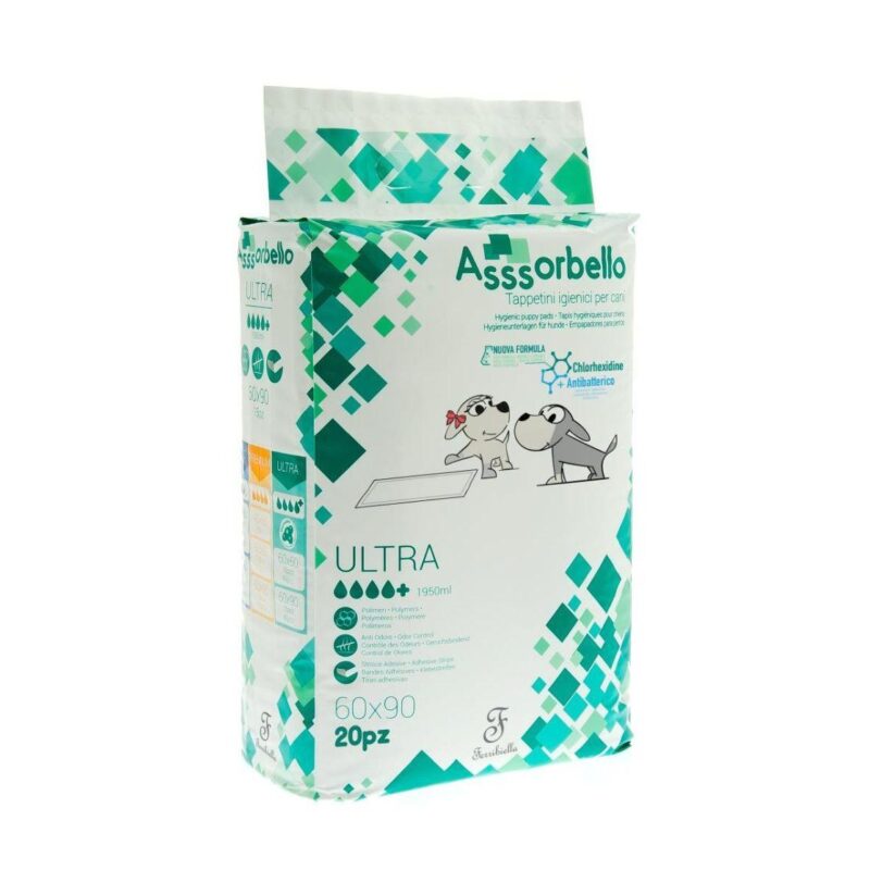 resguardos absorventes com clorhexidina 60x90cm 20un 8104302226060 wepet cão gato