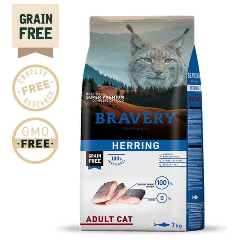 BRAVERY HERRING (ARENQUE) ADULT CAT (GRAIN FREE) WEPET