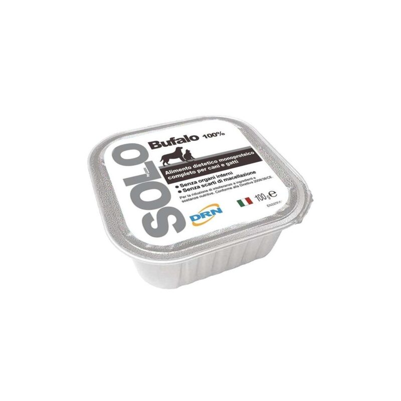 DRN SOLO BUFALO 100GR WEPET ALIMENTO HUMIDO MONOPROTEICO CÃO E GATO