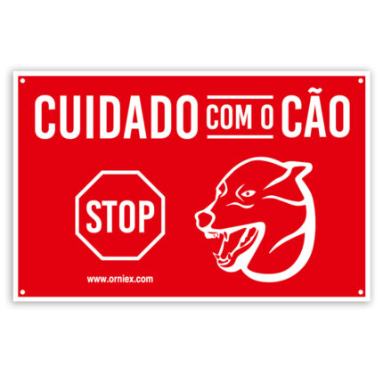 PLACA CUIDADO COM O CÃO