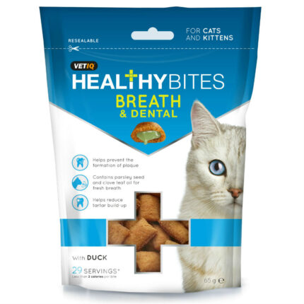 vetiq healthybites cat breath and dental 65gr