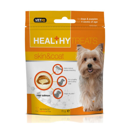 vetiq healthy treats dog skin & coat 70gr