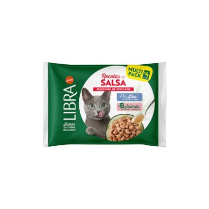 LIBRA GATO WET P MOLHO SALMÃO&ATUM FWP (85GRX4SQ) WEPET