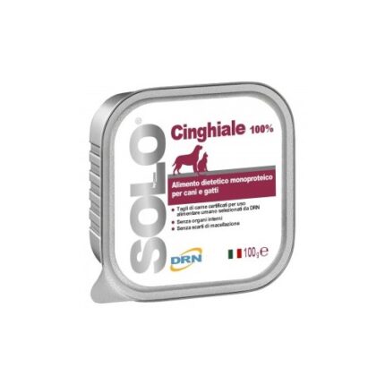 DRN SOLO JAVALI 100GR WEPET ALIMENTO HUMIDO MONOPROTEICO CÃO E GATO