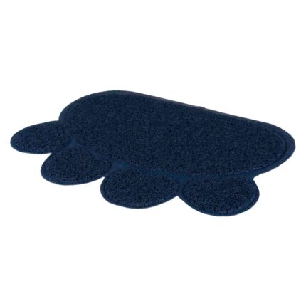 Tapete em PVC "Pata" para WC 60X45cm Azul Escuro