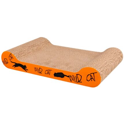 Arranhador "WILD CAT" em Cartão Laranja 41x7x24cm