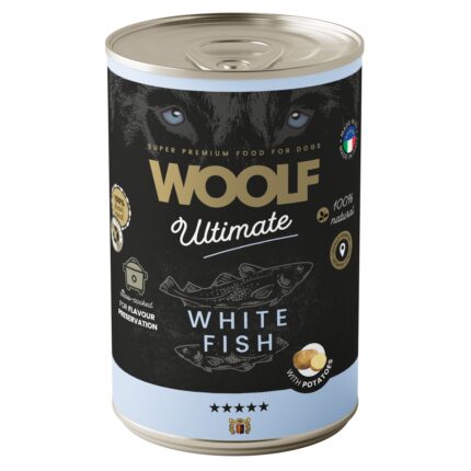 WOOLF ULTIMATE HÚMIDO CÃO PEIXE BRANCO 400GR WEPET