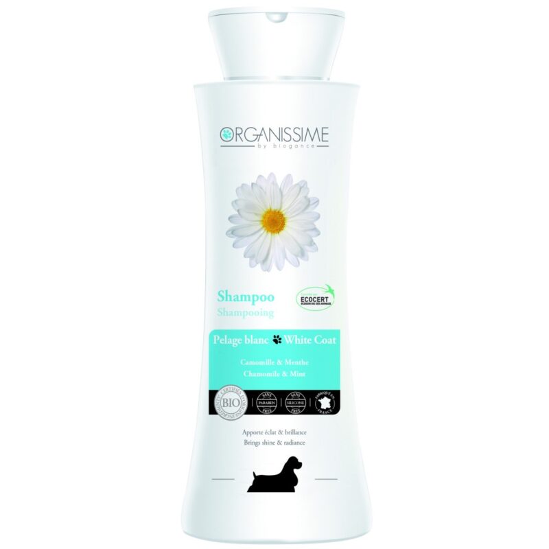 ORGANISSIME WHITE COAT SHAMPOO 250ML WEPET CÃO KIWI WALKER