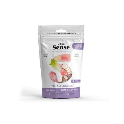 Dibaq Sense DOG SNACK HYPOALLERGENIC Sea Bass wepet cão