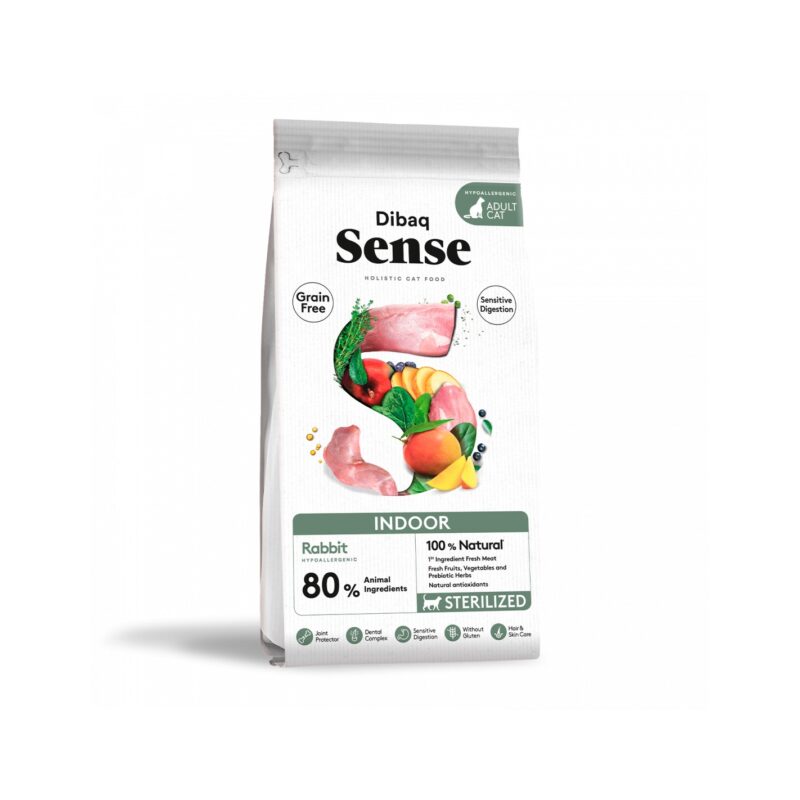 Dibaq Sense CAT Grain Free INDOOR (CONEJO) 1,5kg wepet gato
