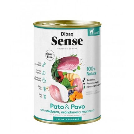 Dibaq Sense DOG Grain Free PATO & PAVO 380gr wepet cão