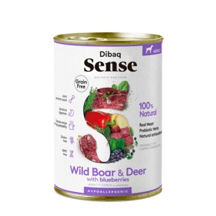 Dibaq Sense DOG Grain Free SALVAJE (CIERVO Y JABALÍ) 380gr wepet cão