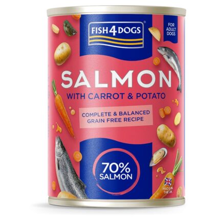 F4D FINEST SALMON W/ CARROT & POTATO 395GR WEPET