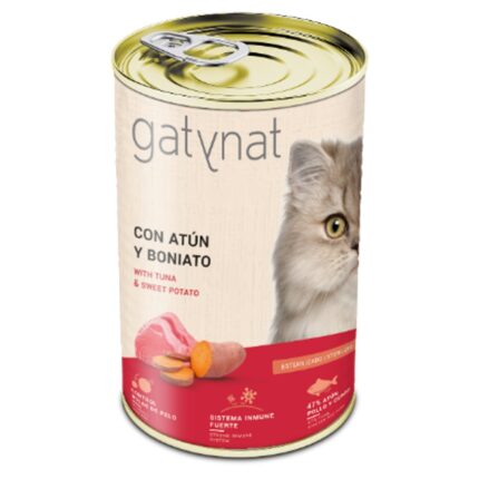 Gatynat Esterilizado com Atum e Batata Doce 400gr wepet gato