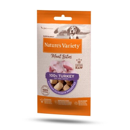 NV DOG FD MEAT BITES PERU 20GR WEPET