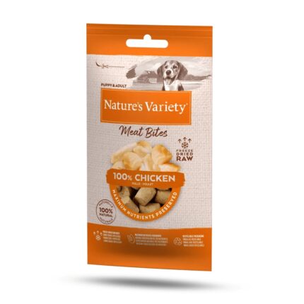 NV DOG FD MEAT BITES CHICKEN 20GR WEPET
