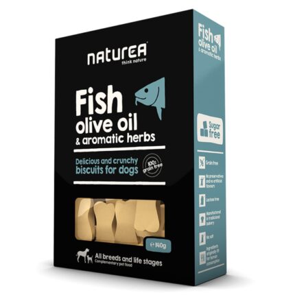 NATUREA BISCUITS FISH OLIVE OIL & AROMATIC HERBS 140GR WEPET