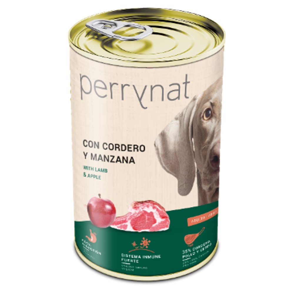 perrycat-adulto-perrygaty Perrynat CORDERO MANZANA 400gr wepet cão