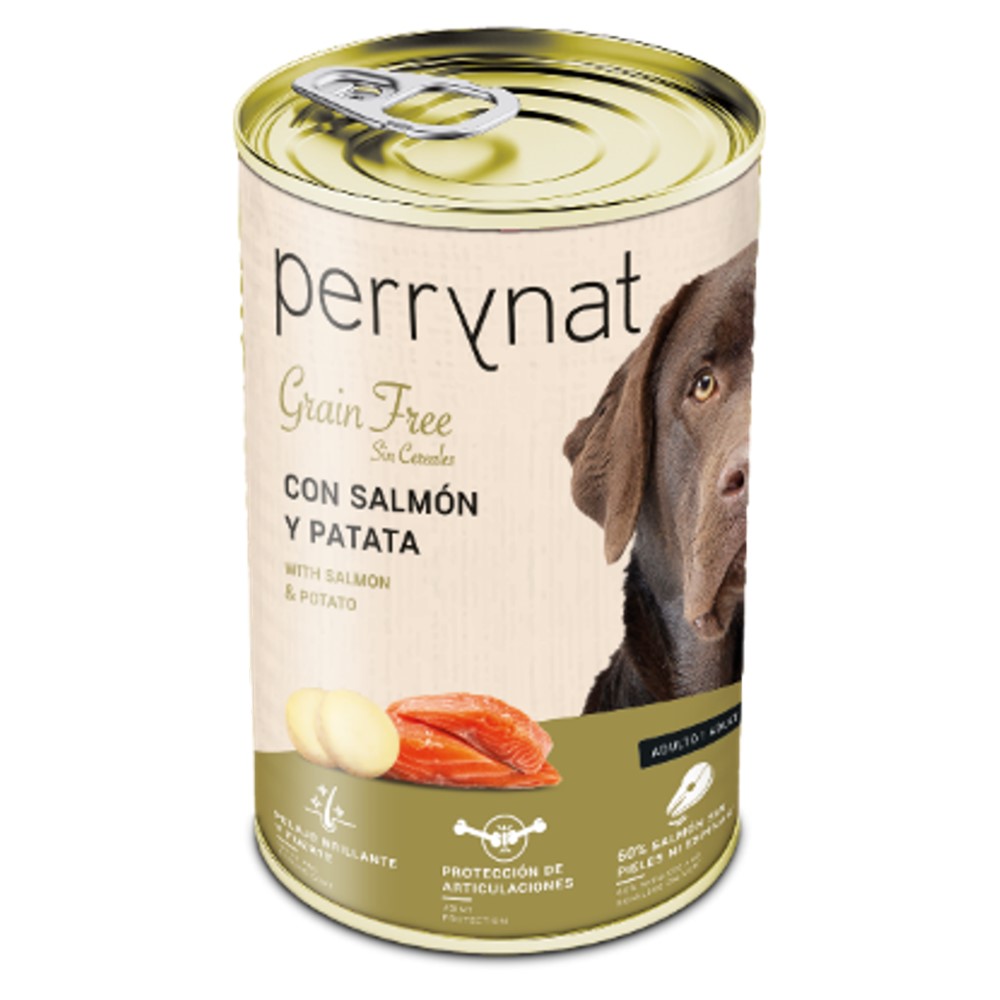 perrynat-adulto-patata-perrygaty Perrynat Grain Free salmão e batata 400gr wepet cão